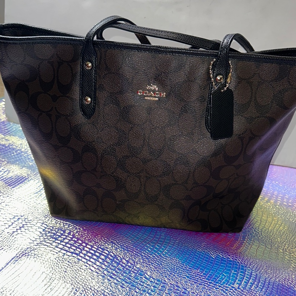 Coach Black and Brown Women's Tote Bag
